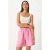 Hoge Taille Wijde Been Katoenen Shorts
