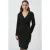 Bodycon Midi Jurk met V-hals en Striksluiting