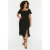 Trendyol Curve Dames Zwart Effen Midi Kort Casual A-lijn Grote maten Jurk