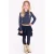 B.Nosy geruite midi jurk – donkerblauw