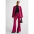 Ruby flared high waist broek wijnrood