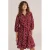WE Fashion blousejurk met ceintuur en stippen – rood