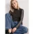 Shirt van mesh met gerimpelde col