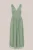 WE Fashion – Dames maxi jurk met glittergaren en smokdetail – Curve – Regular fit – Pastelgroen –  Plus Size