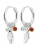 Pilgrim Oorbellen ‘Sense’  rood / zilver / transparant