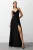 TRENDYOLMİLLA Dames Zwart Effen Maxi Mouwloos Diploma-uitreiking / Gala Double-breasted Avond & Gala Jurk