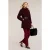 Motivi Oversized Bouclé Wool Coat Burgundy