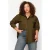 Trendyol Curve Dames Kaki Effen Lang Oversized Grote maten Overhemden