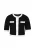 faina Gebreid vest ‘Festive’  zwart / wit