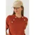 Textured Knitted Crew Neck Sweater met Knopen