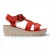 Fly London YUDD236FLY dames sandalen met sleehak van duivelsrood leer
