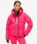 Wijdvallende Ski Pufferjas met Capuchon Roze