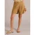 Yest regular waist casual short met linnen geel