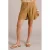 Yest regular waist casual short met linnen geel