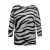 ONLY CARMAKOMA rechtvallende top Plus Size met zebraprint – grijs