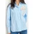 LOLALIZA gestreepte blouse blauw broderie