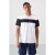 Heren Kleurblok Crew Neck T-Shirt