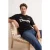 TRENDYOL MAN Heren Zwart Slogan Kort Oversized T-shirts