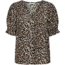 Only Onljanet ss v-neck smock top cs pt dessin
