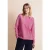 Street One Dames Shirt met structuur en lange mouwen in Pink