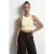 Geribbelde Mouwloze Crop Blouse