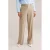 WE Fashion straight regular waist broek met krijtstreep zand