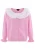 NAEMI Gebreid vest  rosa / wit