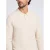 Indigold katoenen regular fit gebreide trui – beige