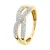 Ring Diamonds 0.080 Cts Yellow Gold Rush Volume