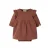 LIL’ ATELIER BABY korte jurk met ruches – bruin
