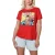 Superman Vintage T-shirt voor dames met de tekst ‘Bad Guys Get Coal’ (Rood)