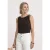 Street One Dames Top met ronde hals en schouderdetails in Bruin