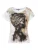 KOROSHI Shirt  bruin / donkerbruin / goud / wit