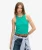Tanktop met Ruches Groen