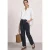 Mid Waist Broek met rechte pijpen en knopen