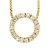 Circle halsketting Diamonds 0.080 Cts Yellow Gold