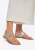 Wittchen Dames Leren Sandalen met Decoratieve Gesp Goud Echt Leer
