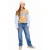 Retour Jeans oversized sweater met tekst – zand