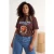 Trendyol Curve Dames Bruin Grafisch Kort Regular fit Grote maten T-shirts