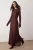 Trendyol Modest Dames Bruin Effen Maxi Lang Casual Bodycon Modest Jurken