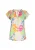 faina Blouse ‘Fashion Look’  petrol / kiwi / oranje / pink