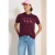 Cecil Dames Shirt met korte mouwen, capuchon en tekst in Rood