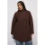 Zizzi winterjas Plus Size – donkerbruin