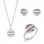 Orphelia ‘Maxwell’ Dames 925 Sterling Zilveren Set: Halsketting + Oorbellen + Ring – Zilver/Roze SET-7501