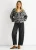 Grijs gebreid vest met dierenprint