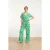 Smashed Lemon 25046 stretch jumpsuit met v-halsbladprint |