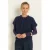 CLAUDIA BY CLAUDIA STRÄTER gebreid vest met wol – donkerblauw