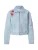 Abercrombie & Fitch Tussenjas  blauw denim / olijfgroen / knalrood