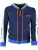 Carlo Colucci Sweatvest ‘Carrado’  navy / donkerblauw / limoen / grenadine / wit