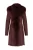 Dames Trenchcoat met capuchon van bordeauxrood Toscaanse schapenvacht – Coast
